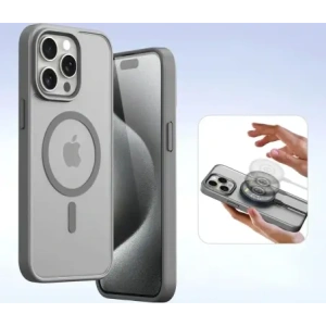 Etui z klapką Dux Ducis Lawa do Apple iPhone 15 Pro Max szare