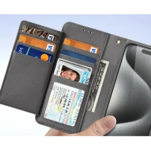 Etui z klapką Dux Ducis Lawa do Apple iPhone 15 Pro Max szare