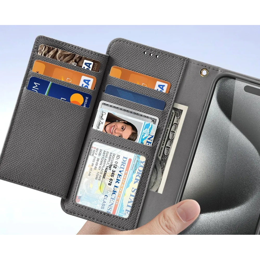 Etui z klapką Dux Ducis Lawa do Apple iPhone 15 Pro Max szare