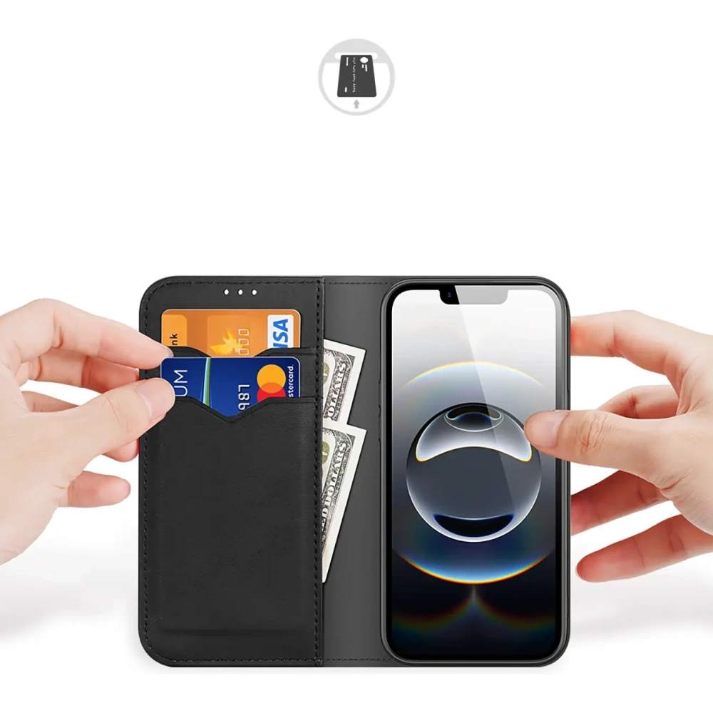 Etui z klapką Dux Ducis Hivo do Apple iPhone 16e czarne