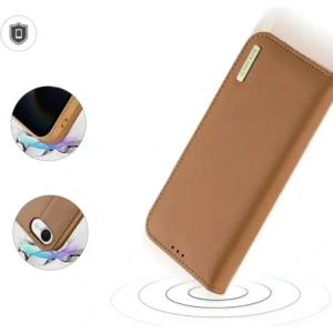 Etui z klapką Dux Ducis Hivo do Apple iPhone 16e brązowe