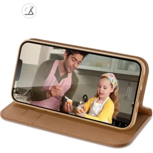Etui z klapką Dux Ducis Hivo do Apple iPhone 16e brązowe