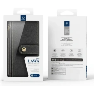 Etui z klapką Dux Ducis Lawa do Apple iPhone 16e z odłączanym portfelem magnetycznym czarne