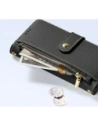 Etui z klapką Dux Ducis Lawa do Apple iPhone 16e z odłączanym portfelem magnetycznym czarne