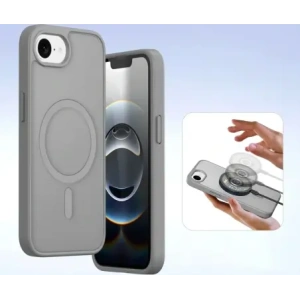 Etui z klapką Dux Ducis Lawa do Apple iPhone 16e z odłączanym portfelem magnetycznym szare