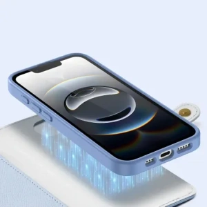 Etui z klapką Dux Ducis Lawa do Apple iPhone 16e z odłączanym portfelem magnetycznym błękitne