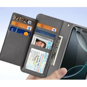Etui z klapką Dux Ducis Lawa do Apple iPhone 16 Pro z odłączanym portfelem magnetycznym szare