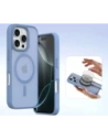Etui z klapką Dux Ducis Lawa do Apple iPhone 16 Pro z odłączanym portfelem magnetycznym błękitne