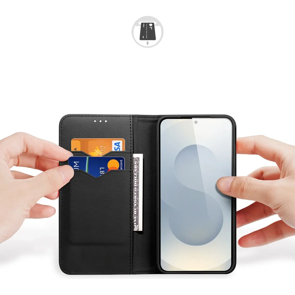 Etui z klapką Dux Ducis Hivo do Samsung Galaxy S25 Edge czarne