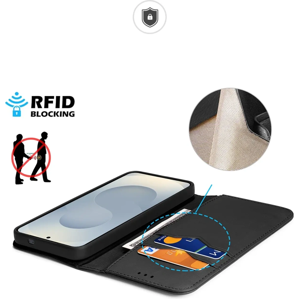 Etui z klapką Dux Ducis Hivo do Samsung Galaxy S25 Edge czarne