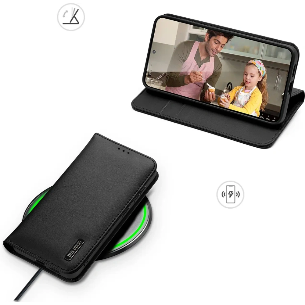 Etui z klapką Dux Ducis Hivo do Samsung Galaxy S25 Edge czarne