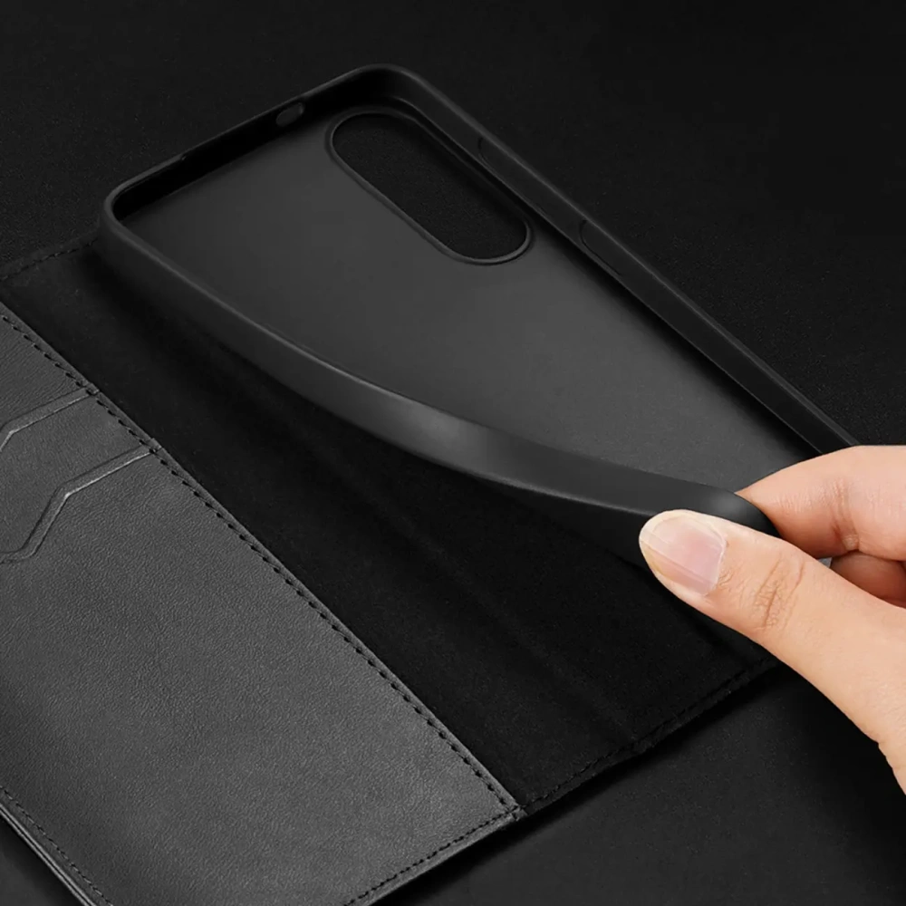 Etui z klapką Dux Ducis Hivo do Samsung Galaxy S25 Edge czarne