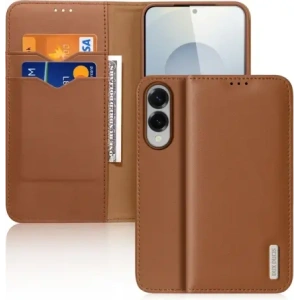 Etui z klapką Dux Ducis Hivo do Samsung Galaxy S25 Edge brązowe