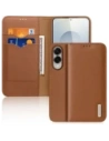Etui z klapką Dux Ducis Hivo do Samsung Galaxy S25 Edge brązowe