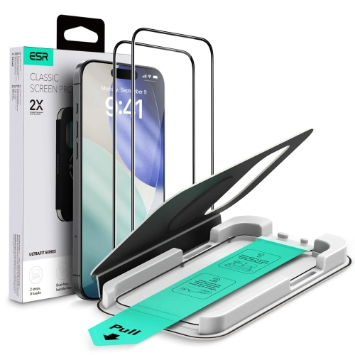 Szkło hartowane ESR Ultrafit Tempered Glass do Apple iPhone 17 Pro Clear [2 PACK]