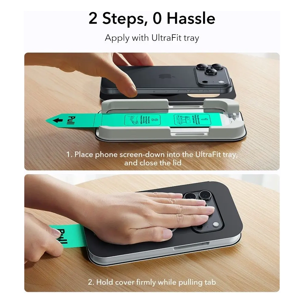 Szkło hartowane ESR Ultrafit Tempered Glass do Apple iPhone 17 Pro Clear [2 PACK]