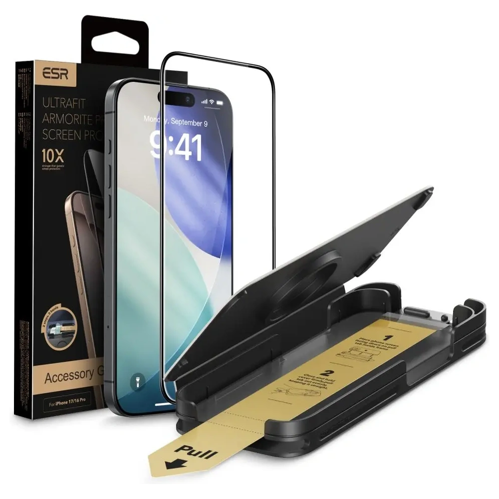 Szkło hartowane ESR Ultrafit Armorite Pro Tempered Glass Accessory Glass by Corning do Apple iPhone 16 Pro / 17 Clear