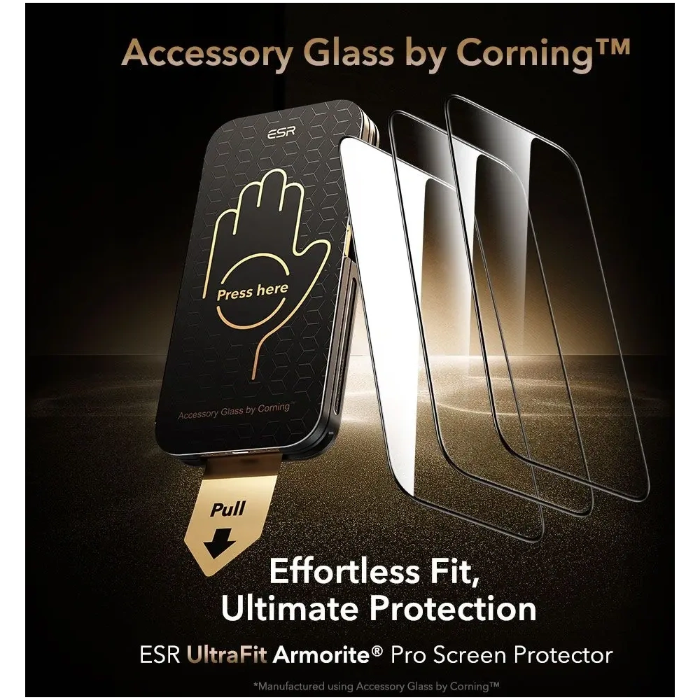 Szkło hartowane ESR Ultrafit Armorite Pro Tempered Glass Accessory Glass by Corning do Apple iPhone 17 Pro Max Clear