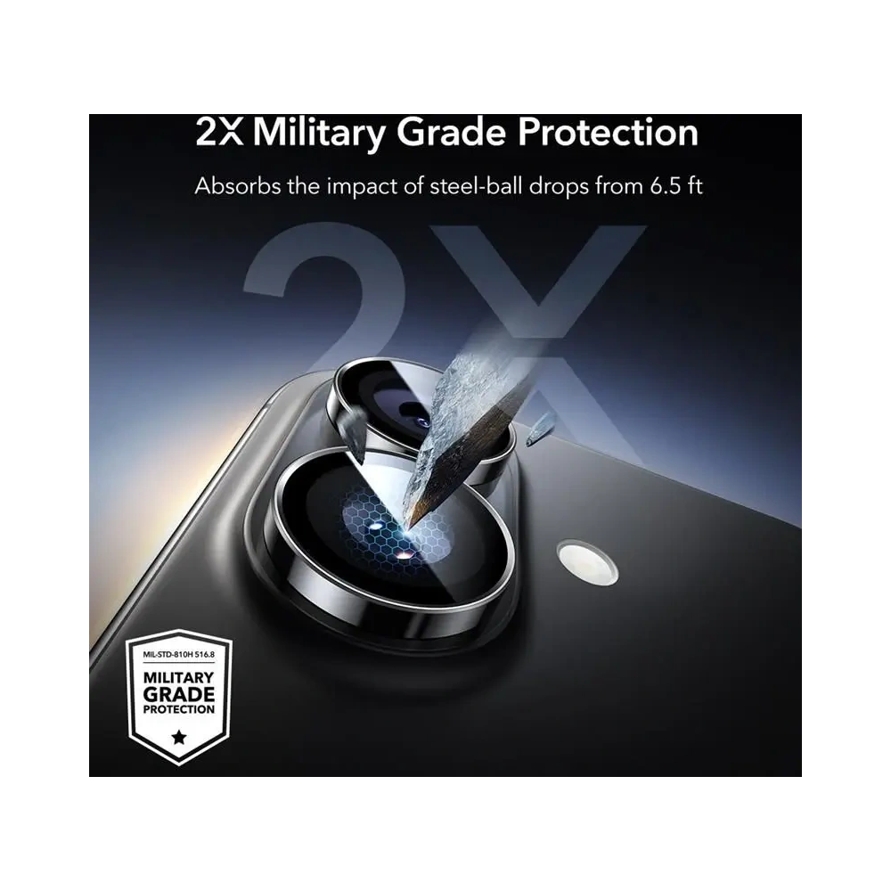 Osłona na aparat ESR Armorite Camera Protector do Apple iPhone 16 / 16 Plus / 17 Black