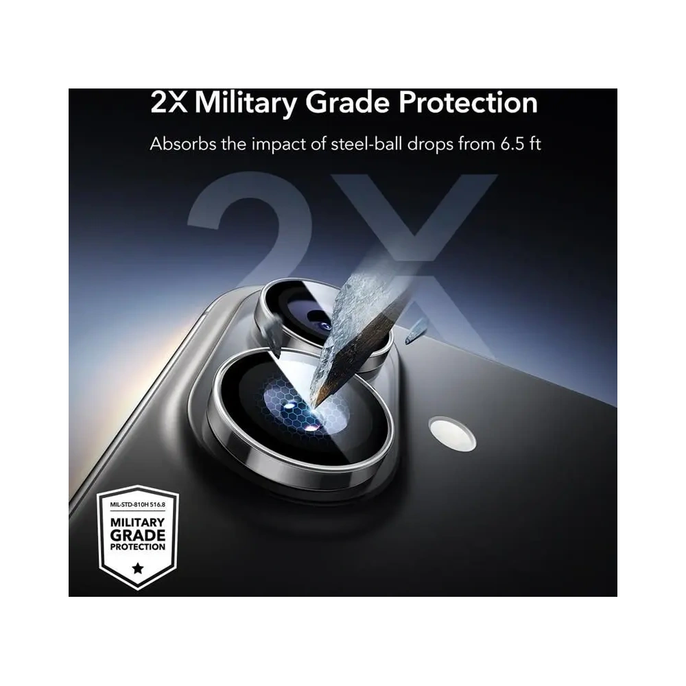 Osłona na aparat ESR Armorite Camera Protector do Apple iPhone 16 / 16 Plus / 17 Clear