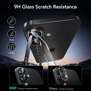 Osłona na aparat ESR Armorite Camera Protector do Apple iPhone 16 / 16 Plus / 17 Clear