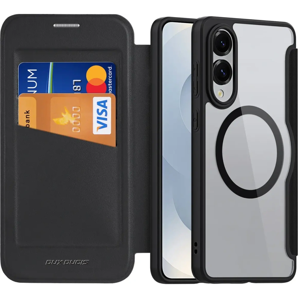 Etui z klapką Dux Ducis Skin X Pro z MagSafe na Samsung Galaxy S25 Edge czarne