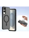 Etui z klapką Dux Ducis Lawa MagSafe do Samsung Galaxy S25 Edge czarne