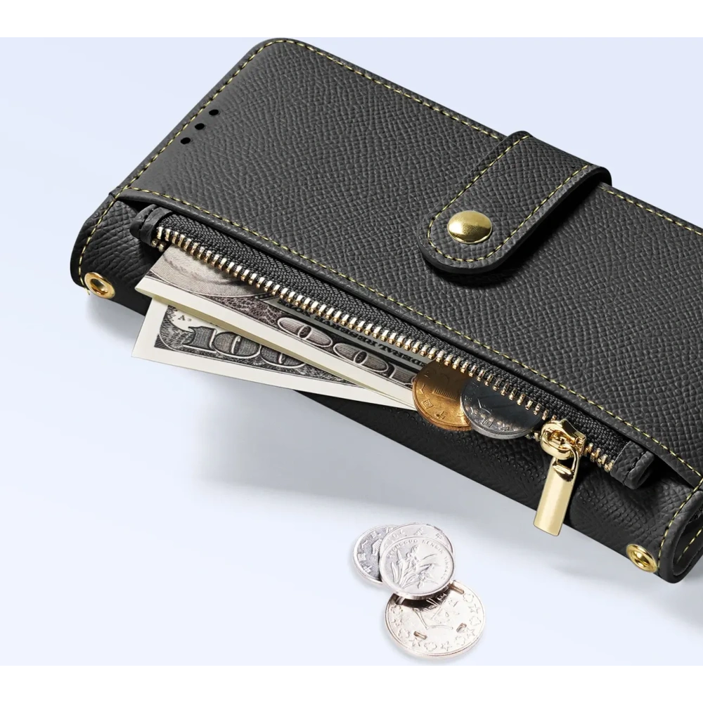 Etui z klapką Dux Ducis Lawa MagSafe do Samsung Galaxy S25 Edge czarne