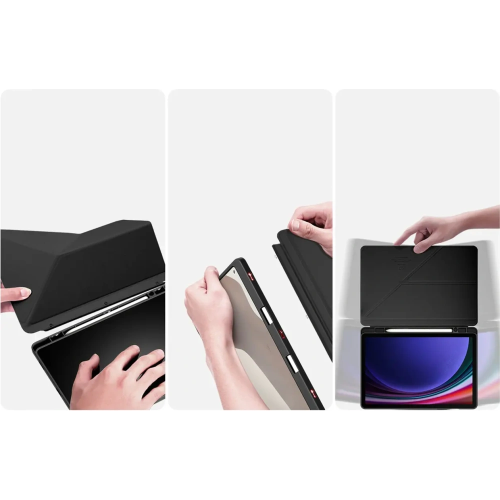 Etui Dux Ducis Magi z uchwytem na rysik do Samsung Galaxy Tab S10 FE / S9 / S9 FE czarne