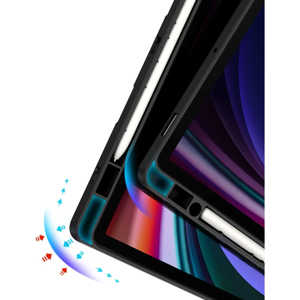 Etui Dux Ducis Magi z uchwytem na rysik do Samsung Galaxy Tab S10 FE / S9 / S9 FE czarne