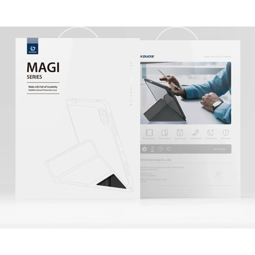 Etui Dux Ducis Magi z uchwytem na rysik do Samsung Galaxy Tab S10 FE / S9 / S9 FE czarne