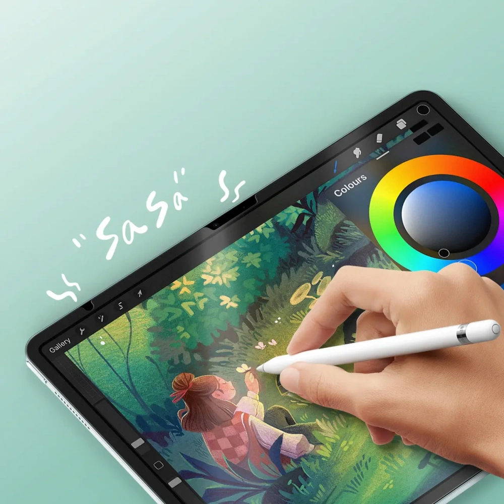 Matowa folia ochronna Dux Ducis Naad Paperlike do Apple iPad Air 13" 2024 / 13" 2025 z czarną ramką