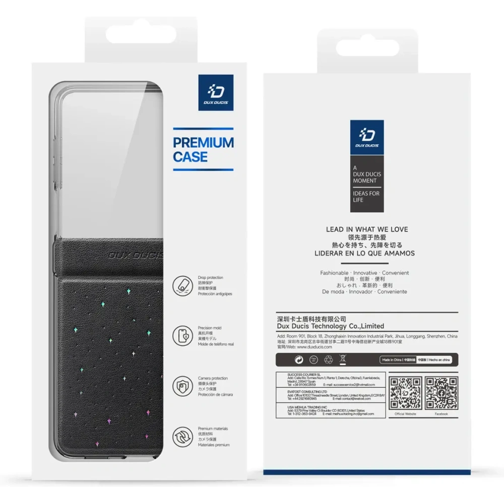 Etui Dux Ducis Stex do Samsung Galaxy Z Flip7 czarne