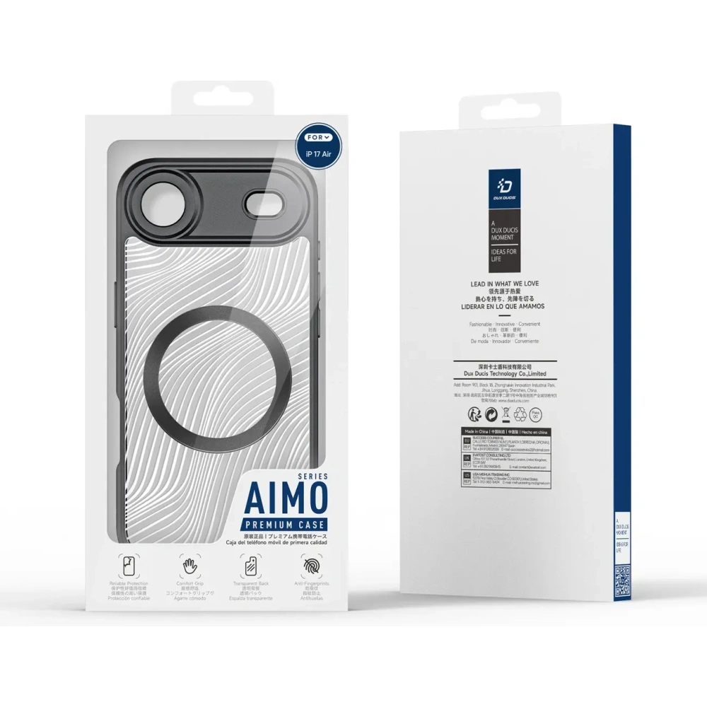 Etui Dux Ducis Aimo Mag z pierścieniem magnetycznym do Apple iPhone Air czarne