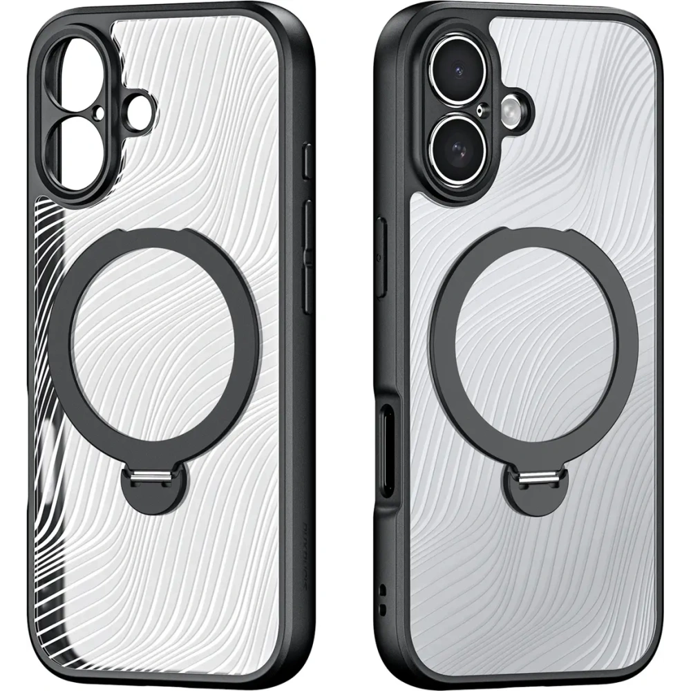 Etui Dux Ducis Aimo Mag z pierścieniem magnetycznym i podstawką do Apple iPhone 17 czarne