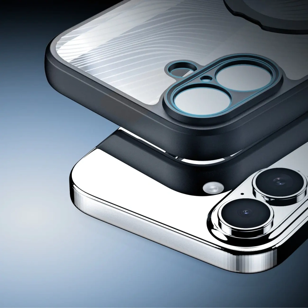 Etui Dux Ducis Aimo Mag z pierścieniem magnetycznym i podstawką do Apple iPhone 17 czarne