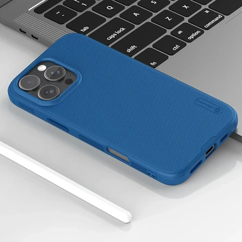 Etui Nillkin Super Frosted Shield Pro Magnetic Case do Apple iPhone 16 Pro niebieskie