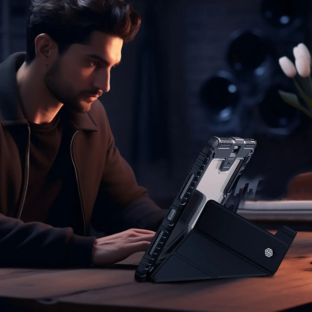 Etui Nillkin Bumper Leather Case Pro do Apple iPad Air 13" 2024 / 13" 2025 czarne