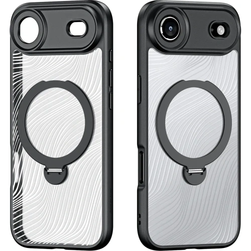 Etui Dux Ducis Aimo Mag z pierścieniem magnetycznym i podstawką do Apple iPhone 17 Air czarne
