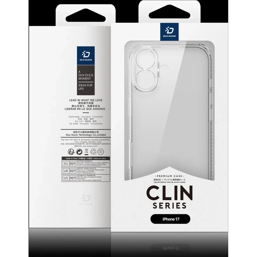 Etui Dux Ducis Clin do Apple iPhone 17 przezroczyste