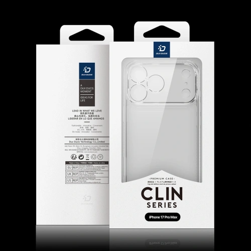 Etui Dux Ducis Clin do Apple iPhone 17 Pro Max przezroczyste