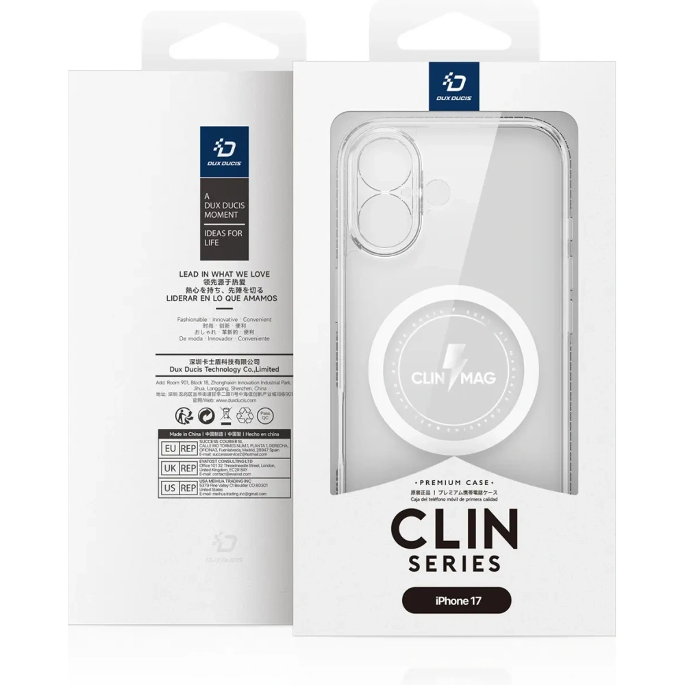 Etui Dux Ducis Clin Mag do Apple iPhone 17 MagSafe przezroczyste