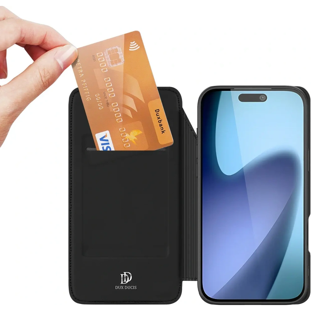 Etui z klapką Dux Ducis Skin Pro do Apple iPhone 17 czarne