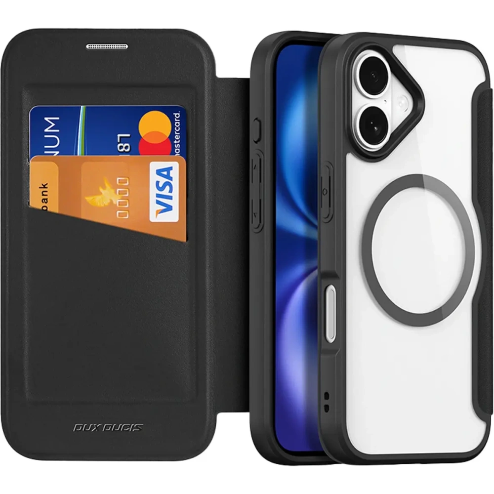 Etui z klapką Dux Ducis Skin X Pro MagSafe do Apple iPhone 17 czarne