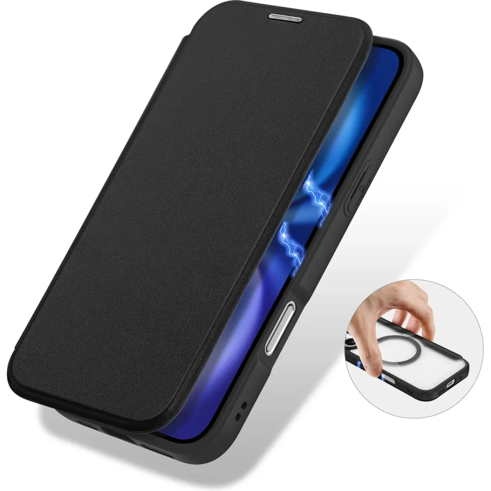 Etui z klapką Dux Ducis Skin X Pro MagSafe do Apple iPhone 17 czarne
