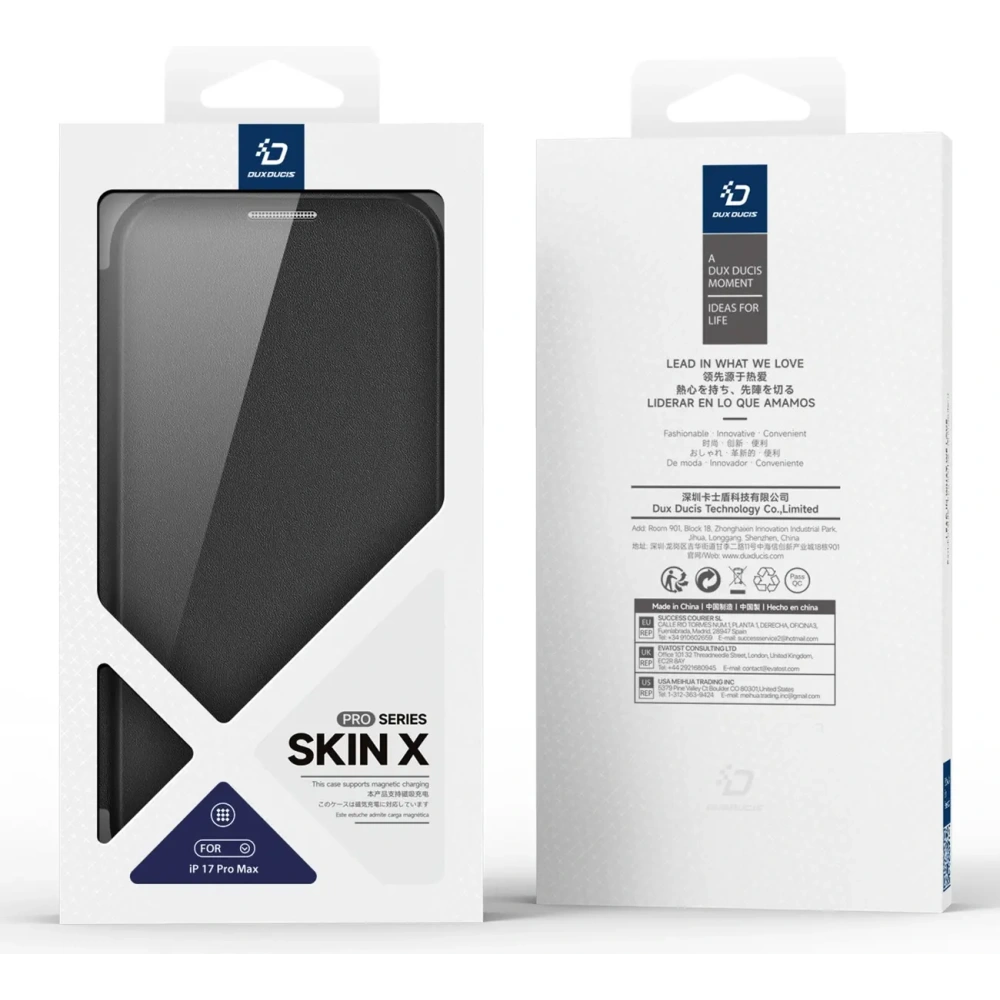 Etui z klapką Dux Ducis Skin X Pro MagSafe do Apple iPhone 17 Pro Max czarne