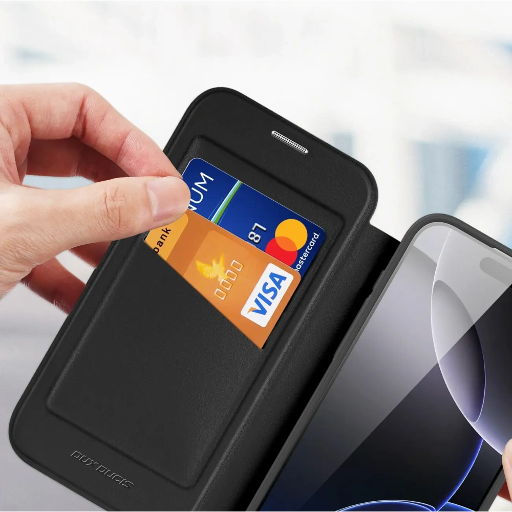 Etui z klapką Dux Ducis Skin X Pro MagSafe do Apple iPhone 17 Pro Max czarne