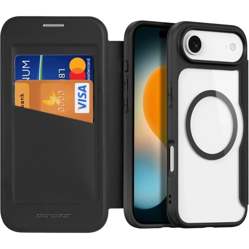 Etui z klapką Dux Ducis Skin X Pro MagSafe do Apple iPhone 17 Air czarne