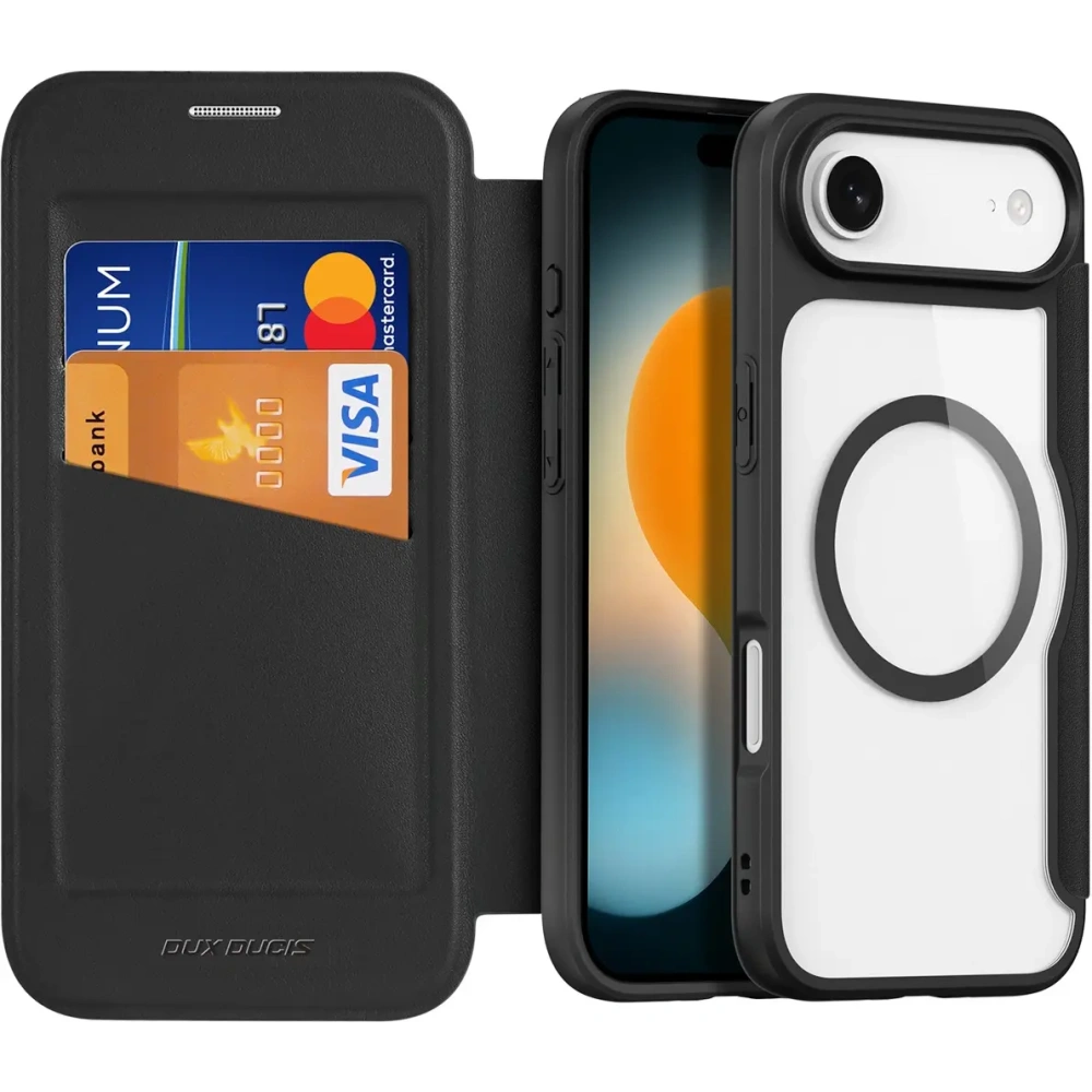 Etui z klapką Dux Ducis Skin X Pro MagSafe do Apple iPhone Air czarne