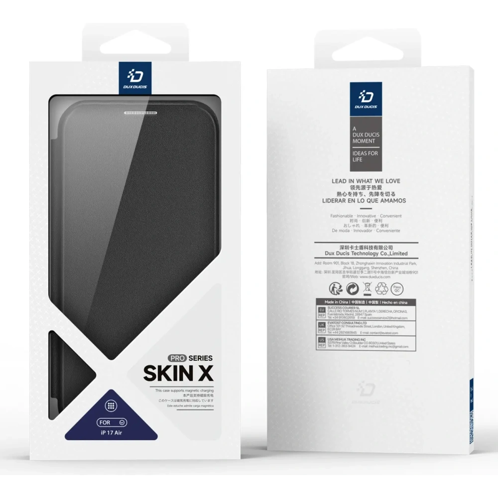 Etui z klapką Dux Ducis Skin X Pro MagSafe do Apple iPhone Air czarne